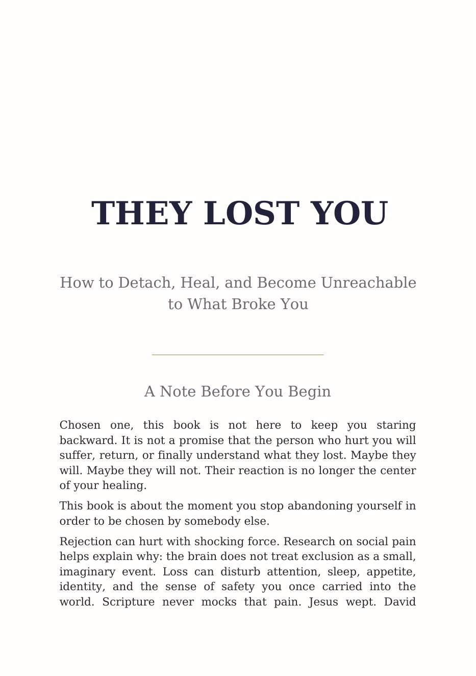 They Lost You cover