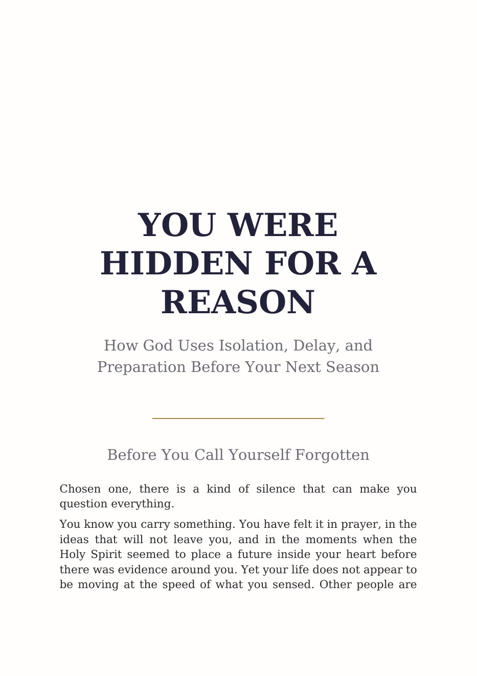 You Were Hidden for a Reason cover